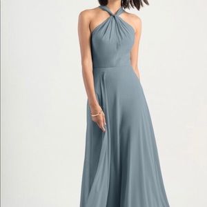 NEVER WORN Jenny Yoo Halle Dress Mayan Blue size 8